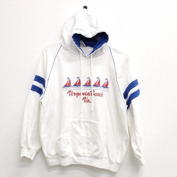 Vintage Other - Vintage Virginia Beach Hooded Sweatshirt Large